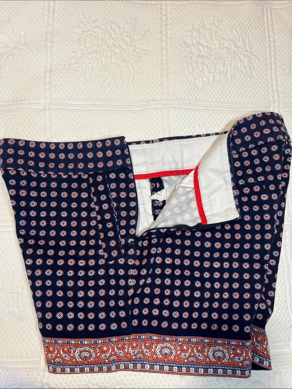 J. Crew Women's Orange & Navy AND  Banana Republic orange Flat Front Shorts